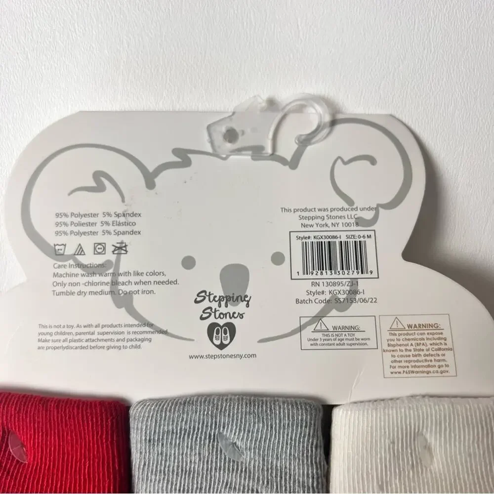 KoalaBaby Dressy Ankle Socks with Lace Detail 6 Pack Sz 0-6 M